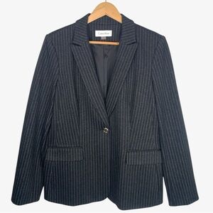 CALVIN KLEIN 'pinstripe' blazer size: 14